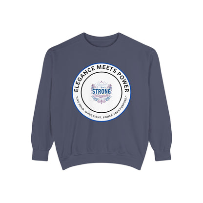 Strong Floral Crest Sweatshirt — "Elegance Meets Power" Crewneck