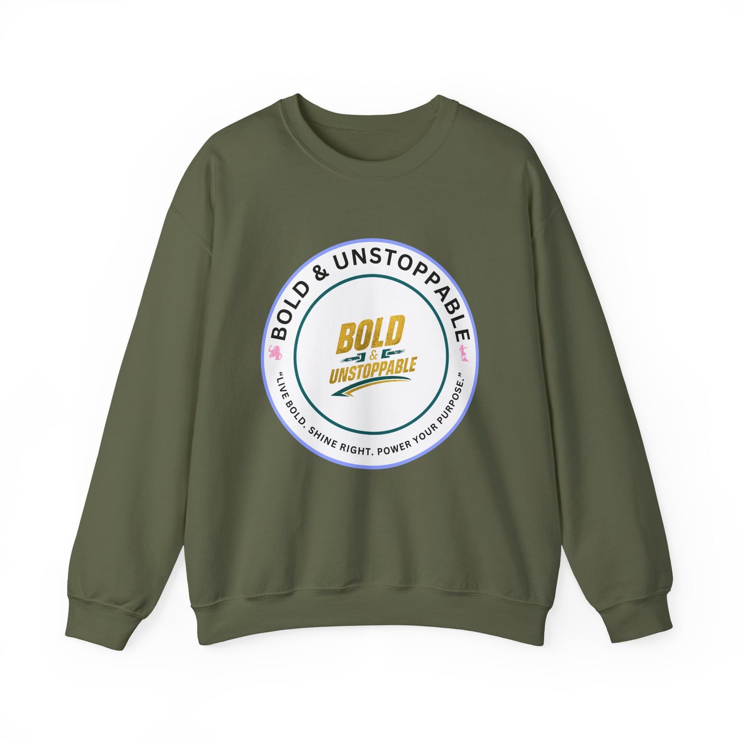 Bold & Unstoppable Crewneck Sweatshirt — Inspirational Graphic Pullover