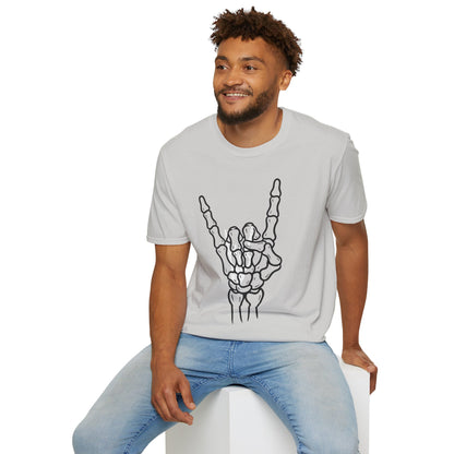 Skeleton Hand Rock Sign T-Shirt