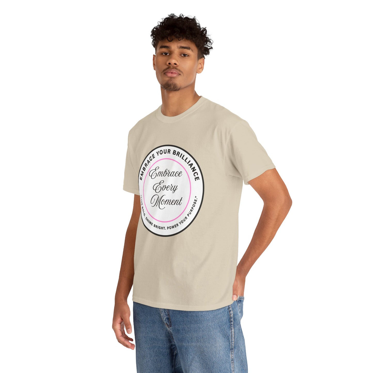 Embrace Your Brilliance Men's Tee — "Embrace Every Moment" Inspirational Graphic Shirt