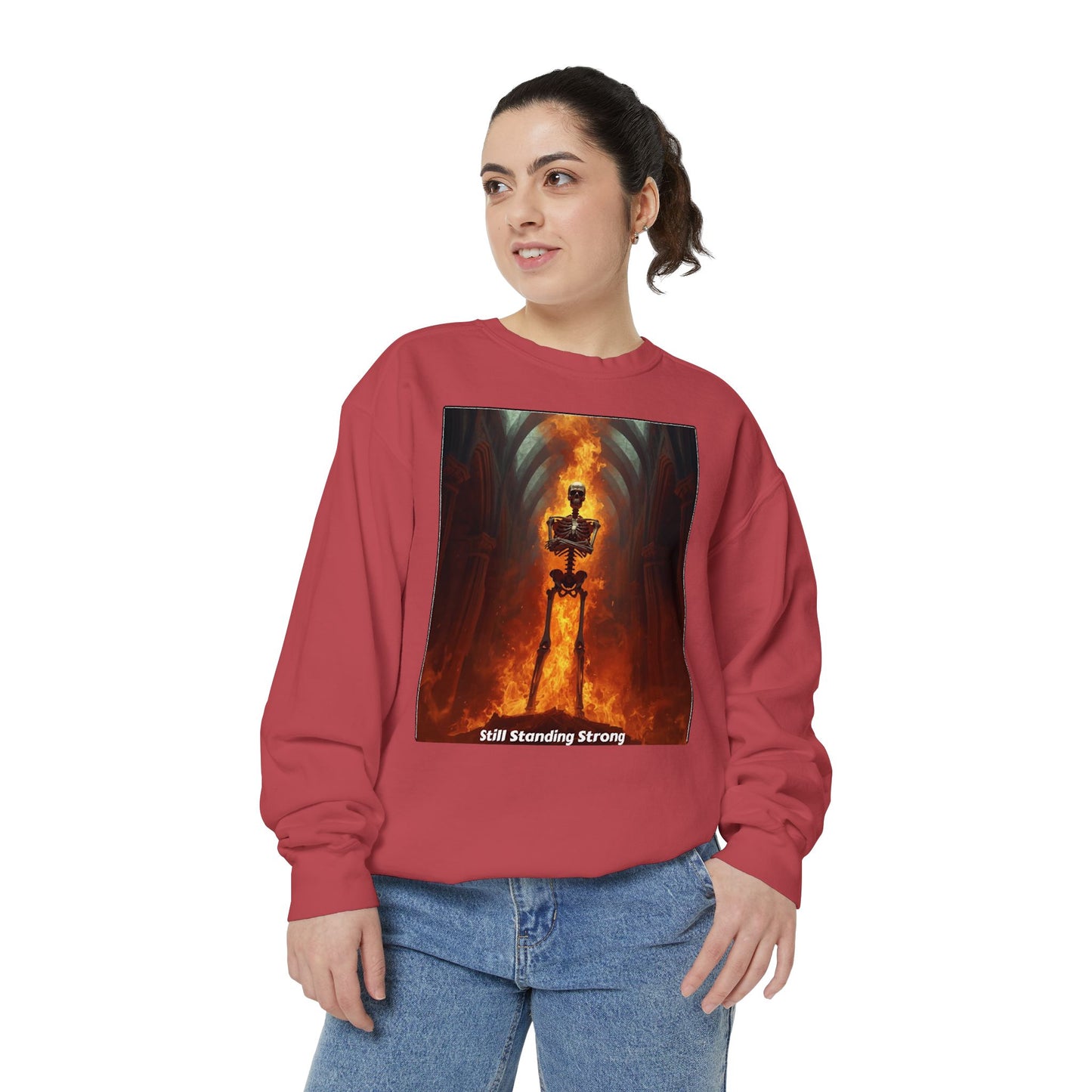 Flaming Sword Cathedral Sweatshirt — Still Standing Strong