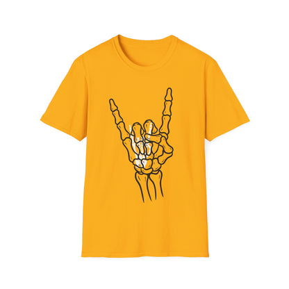 Skeleton Hand Rock Sign T-Shirt