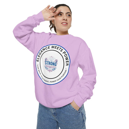 Strong Floral Crest Sweatshirt — "Elegance Meets Power" Crewneck