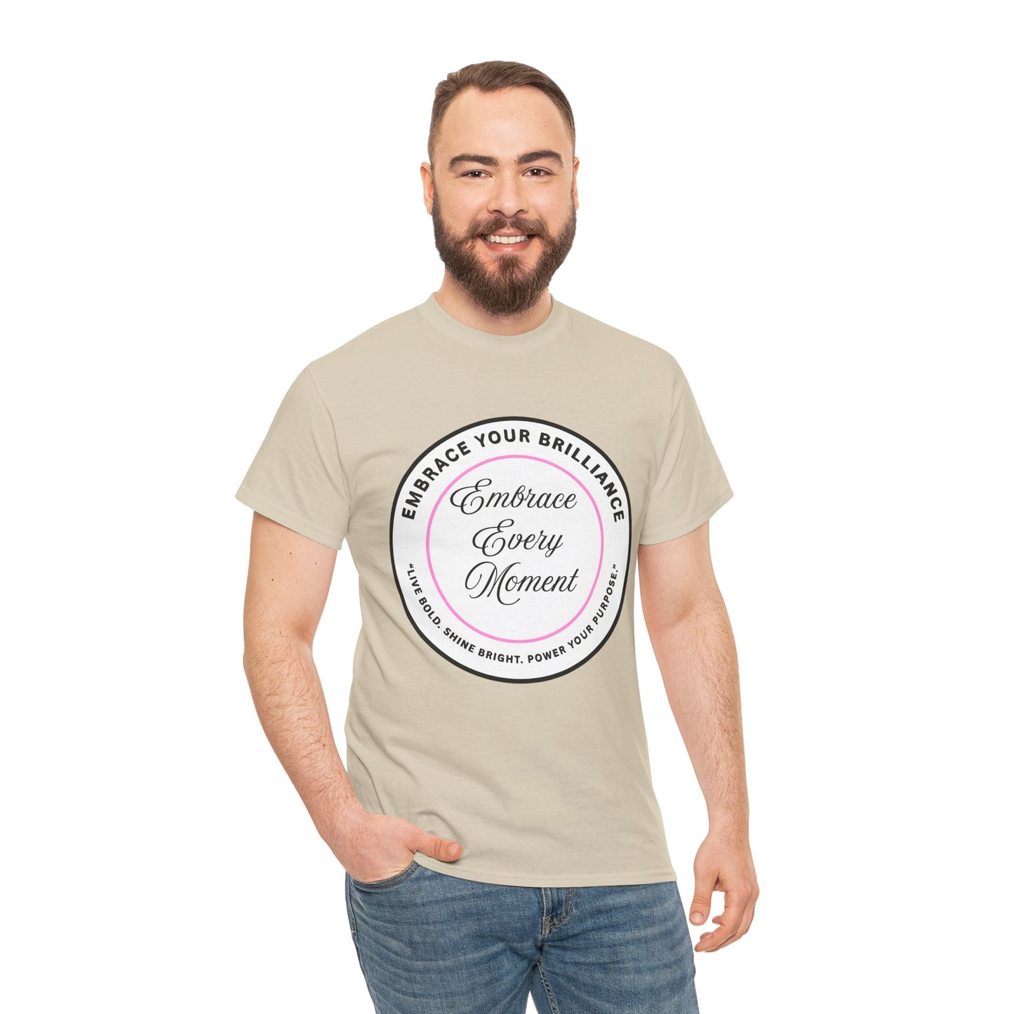 Embrace Your Brilliance Men's Tee — "Embrace Every Moment" Inspirational Graphic Shirt