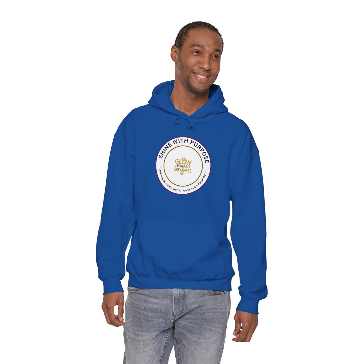 Shine With Purpose Hoodie – "Glow Towards Greatness" Inspirational Pullover