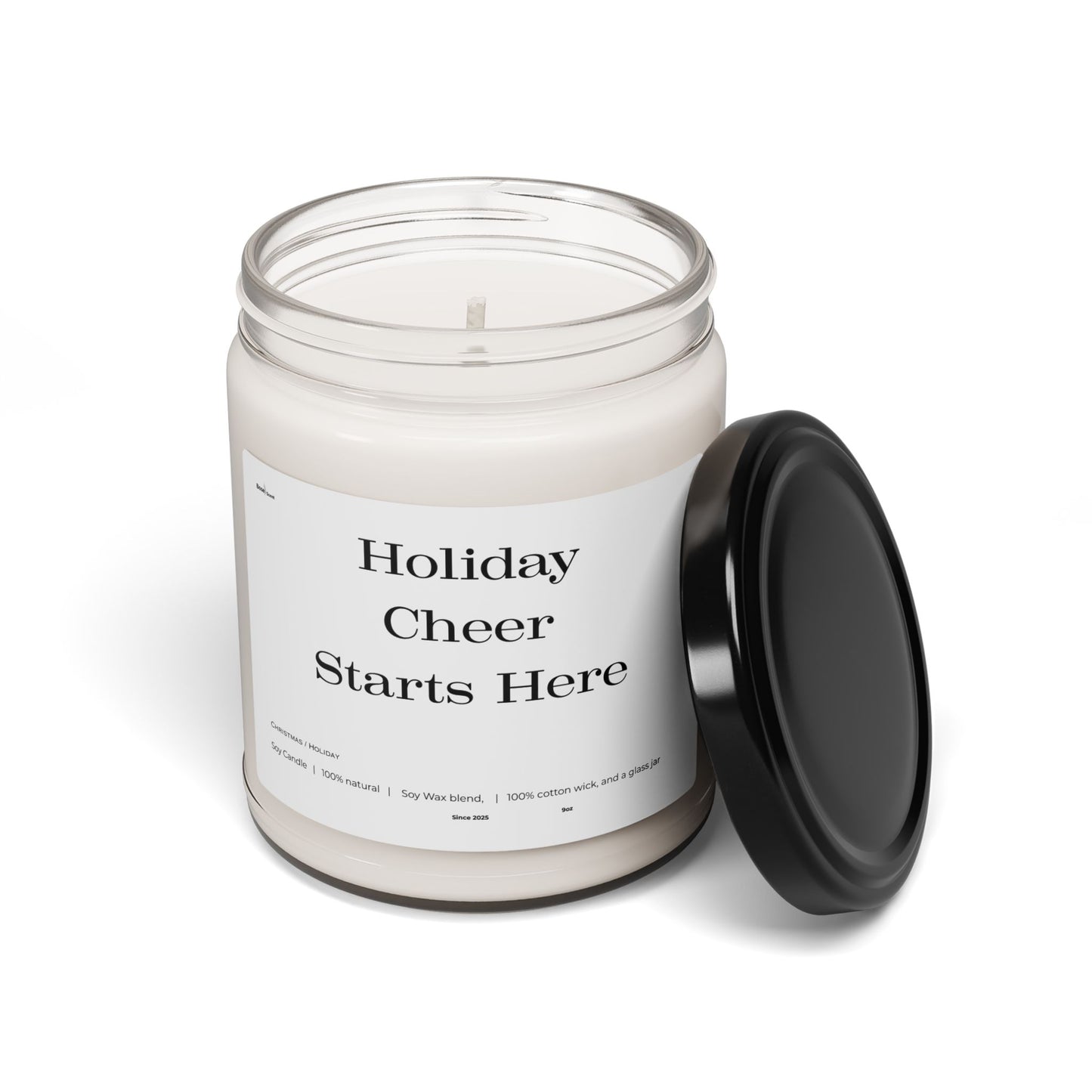 Holiday Cheer Starts Here — 9oz Scented Soy Candle