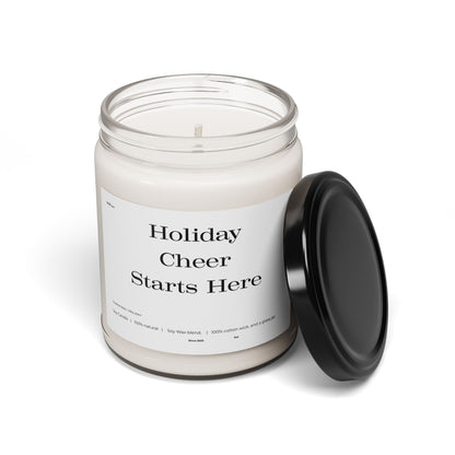 Holiday Cheer Starts Here — 9oz Scented Soy Candle