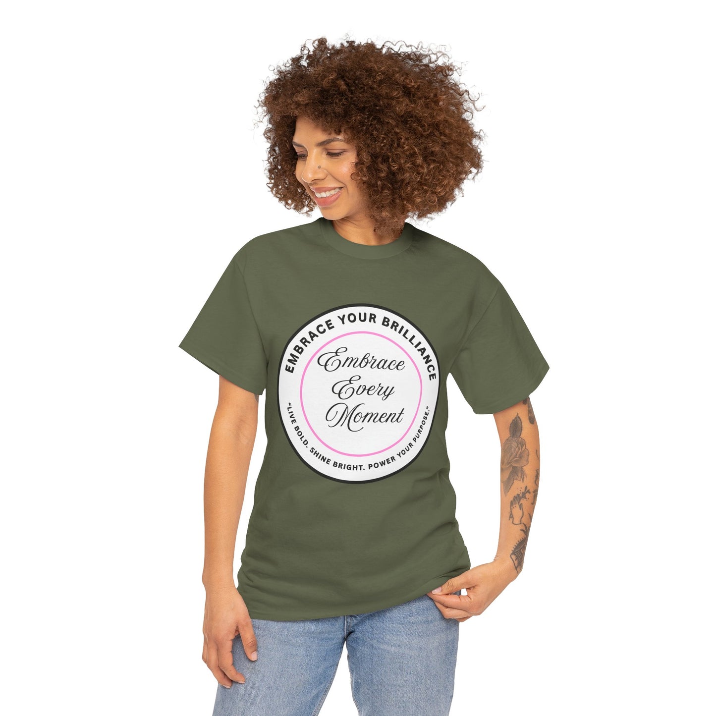 Embrace Your Brilliance Men's Tee — "Embrace Every Moment" Inspirational Graphic Shirt