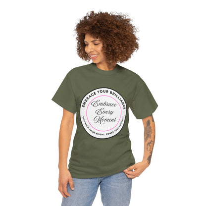 Embrace Your Brilliance Men's Tee — "Embrace Every Moment" Inspirational Graphic Shirt