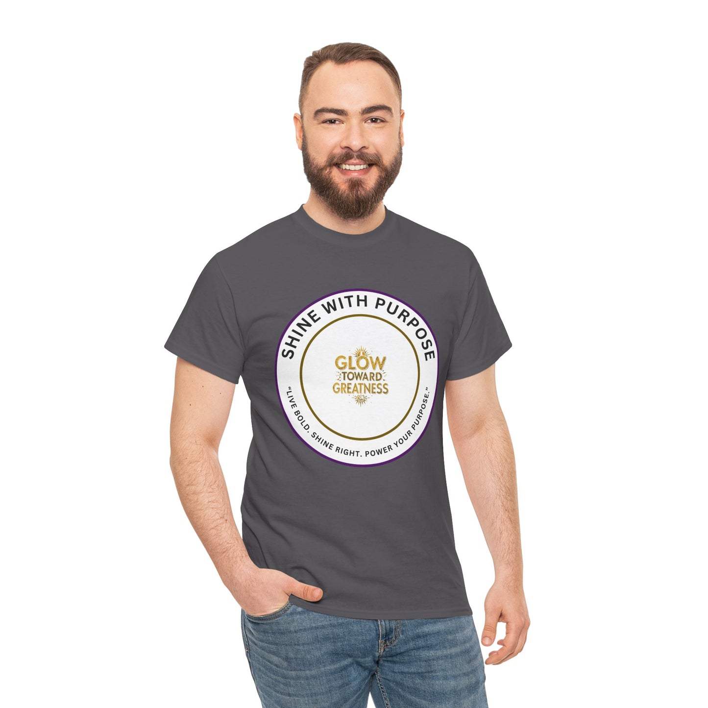 Shine With Purpose Tee — "Glow Toward Greatness" Inspirational Graphic T‑Shirt