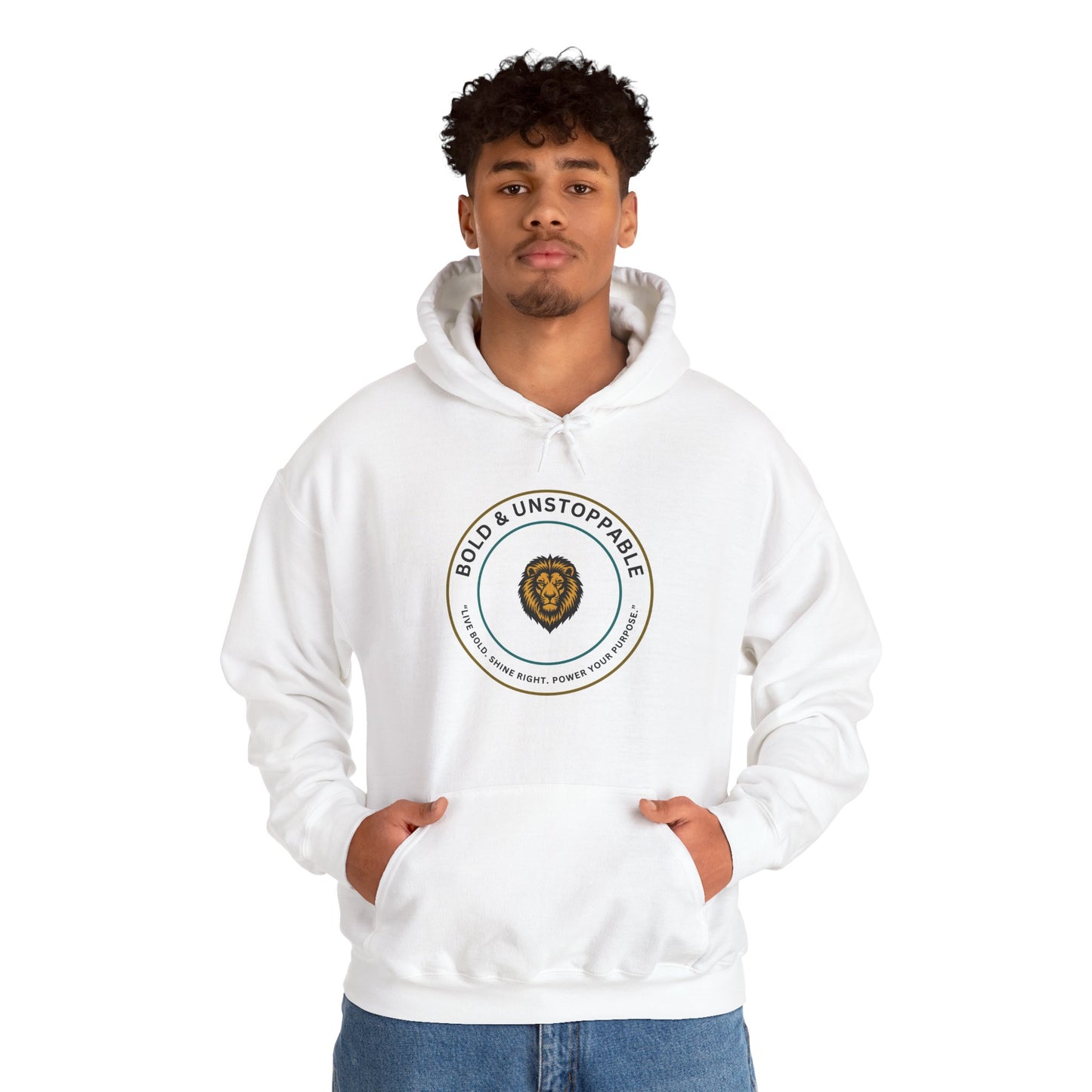 Bold & Unstoppable Lion Hoodie — Inspirational Graphic Pullover