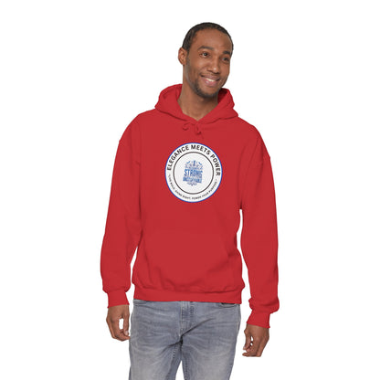Hoodie — "Elegance Meets Power" Strong and Stylish Badge Pullover