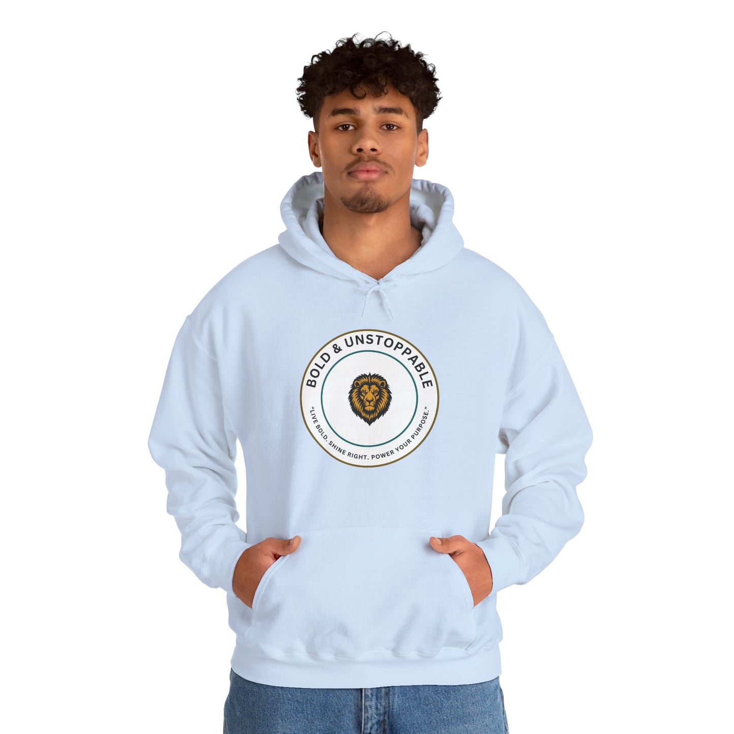 Bold & Unstoppable Lion Hoodie — Inspirational Graphic Pullover