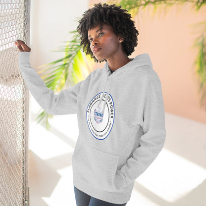 Strong Elegance Hoodie — "Elegance Meets Power" Fleece Pullover