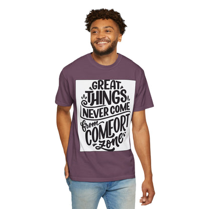 Motivational Tee - "Great Things Never Come From Comfort Zone" Graphic T-Shirt