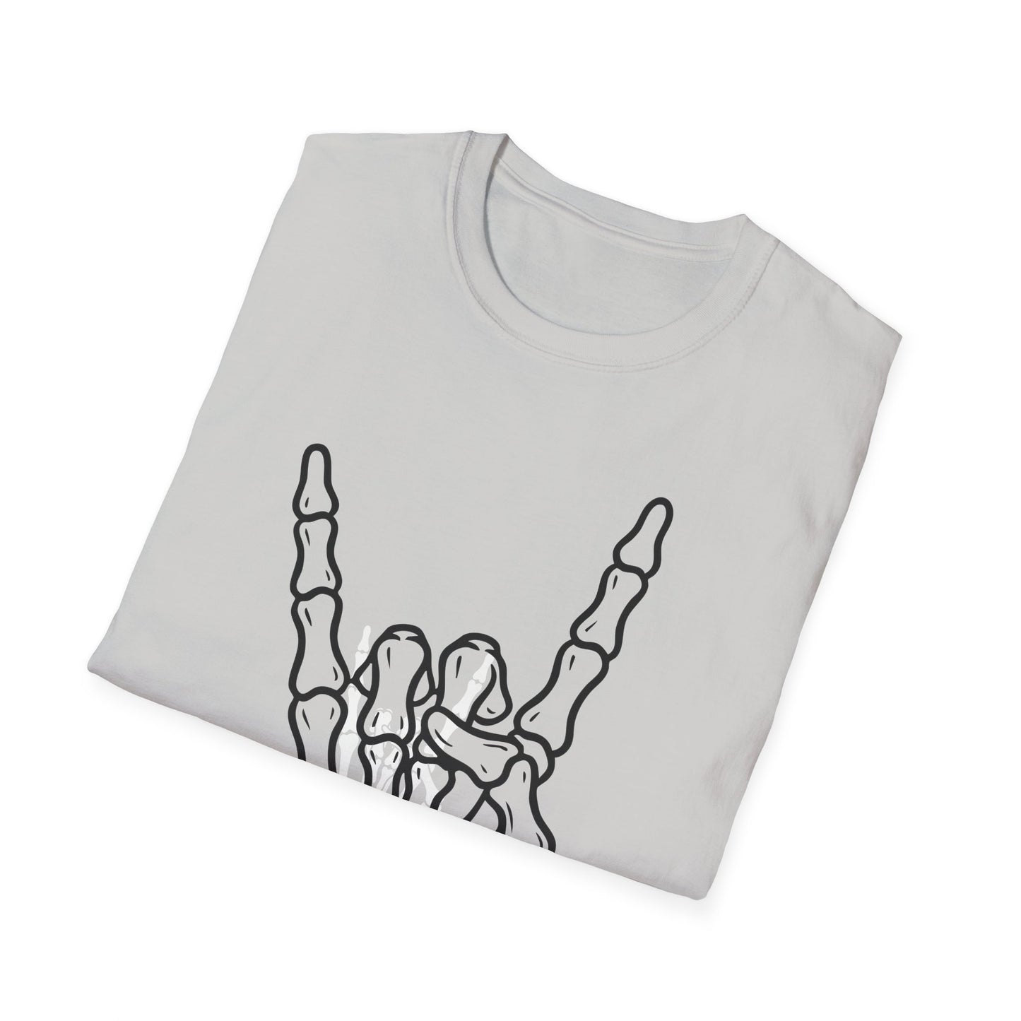 Skeleton Hand Rock Sign T-Shirt