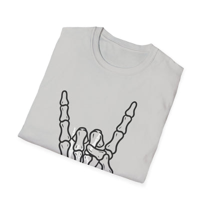 Skeleton Hand Rock Sign T-Shirt