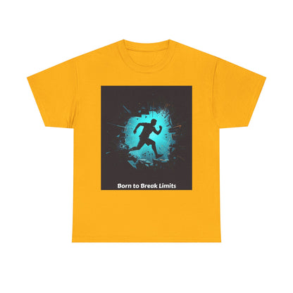 Running T-Shirt — 'Born to Break Limits' Motivational Athletic Tee
