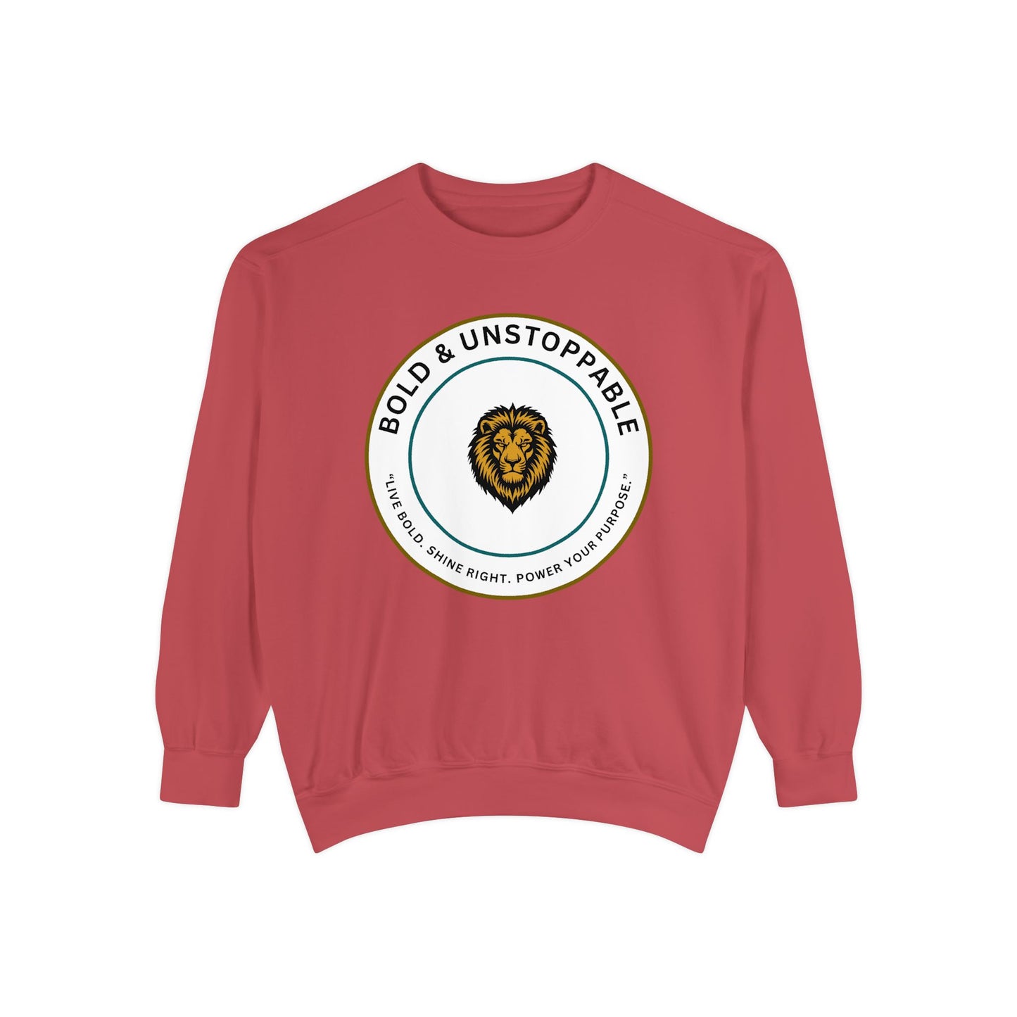 Bold & Unstoppable Lion Sweatshirt — Inspirational Graphic Crewneck