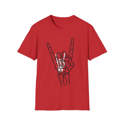 Skeleton Hand Rock Sign T-Shirt