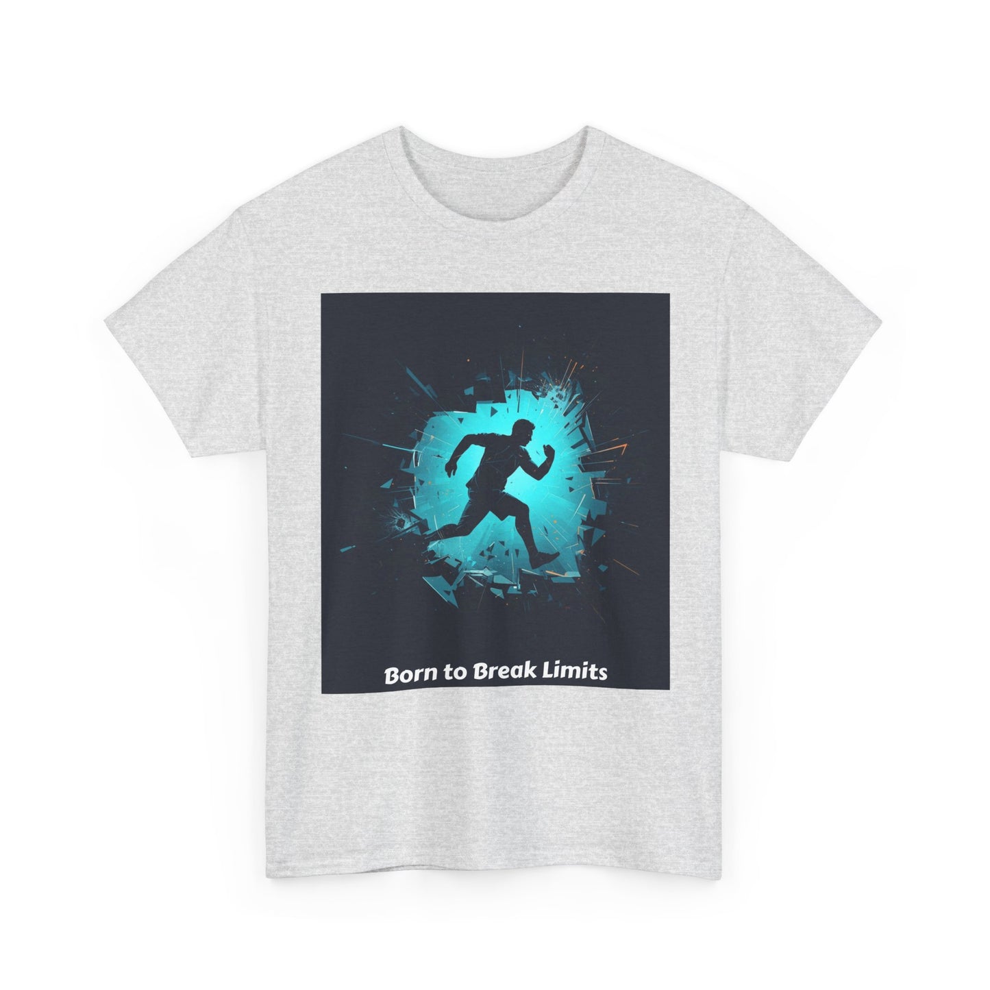 Running T-Shirt — 'Born to Break Limits' Motivational Athletic Tee