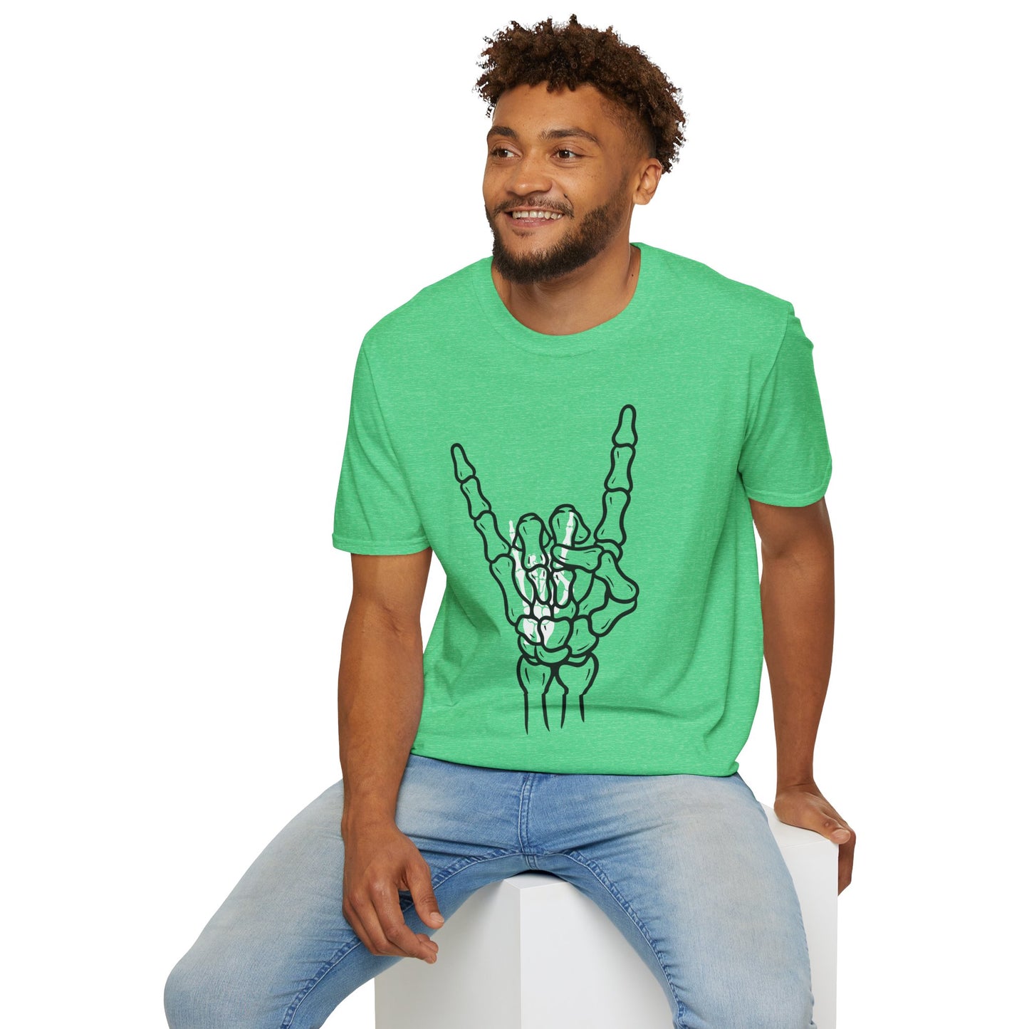 Skeleton Hand Rock Sign T-Shirt