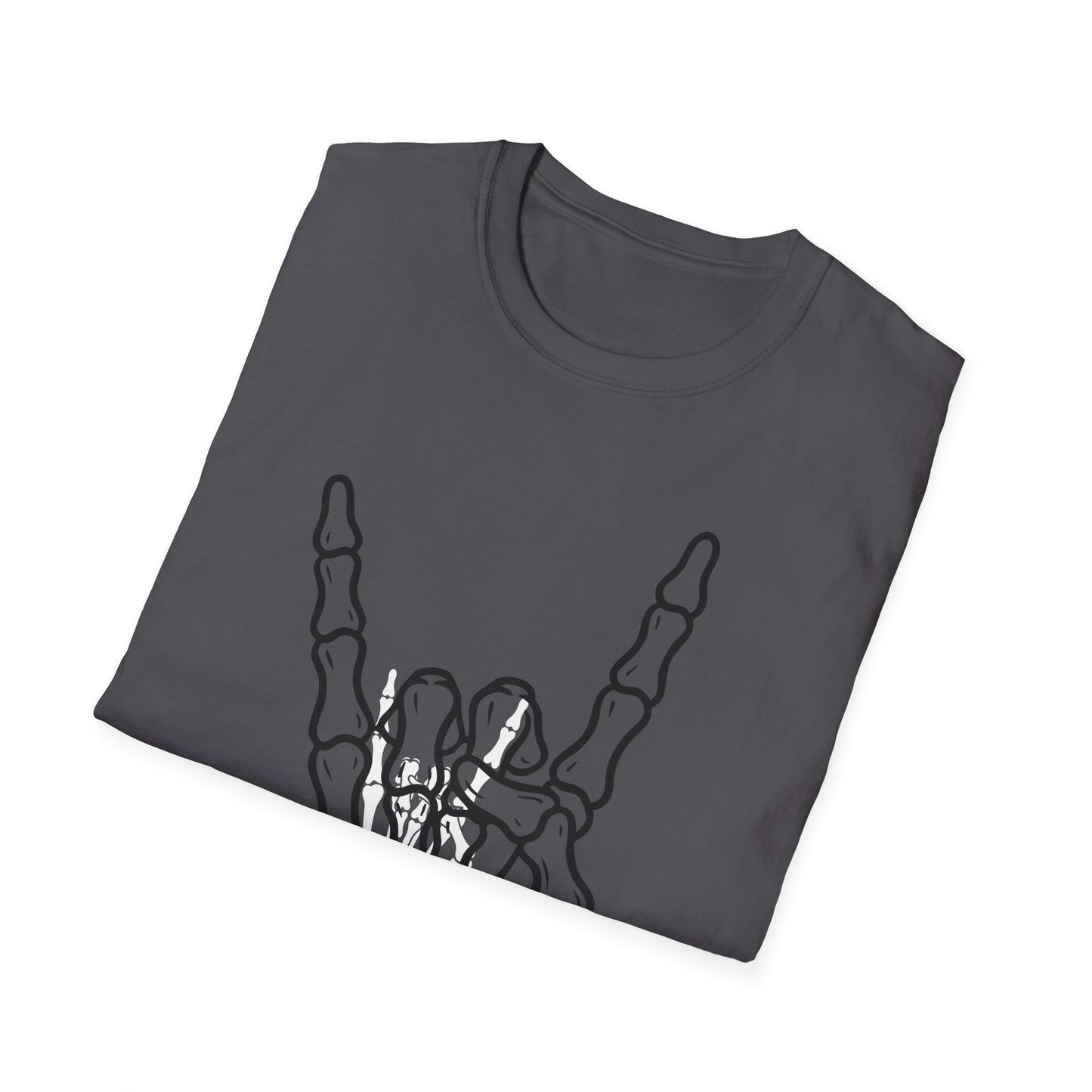 Skeleton Hand Rock Sign T-Shirt