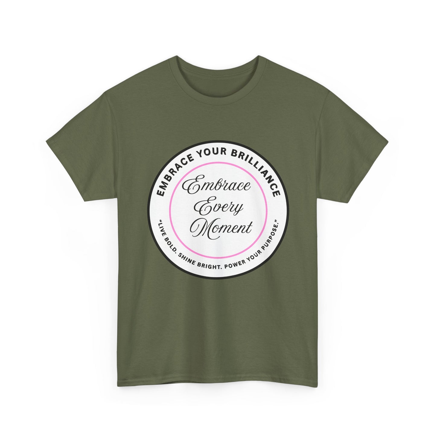 Embrace Your Brilliance Men's Tee — "Embrace Every Moment" Inspirational Graphic Shirt