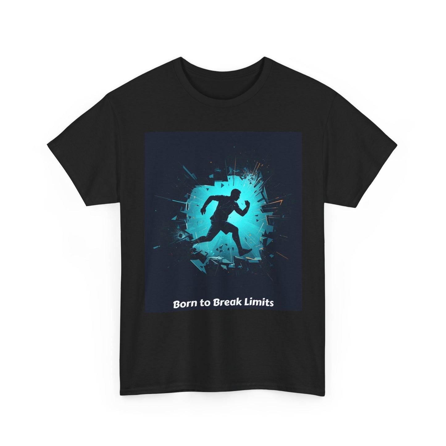 Running T-Shirt — 'Born to Break Limits' Motivational Athletic Tee