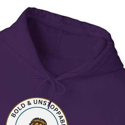 Bold & Unstoppable Lion Hoodie — Inspirational Graphic Pullover