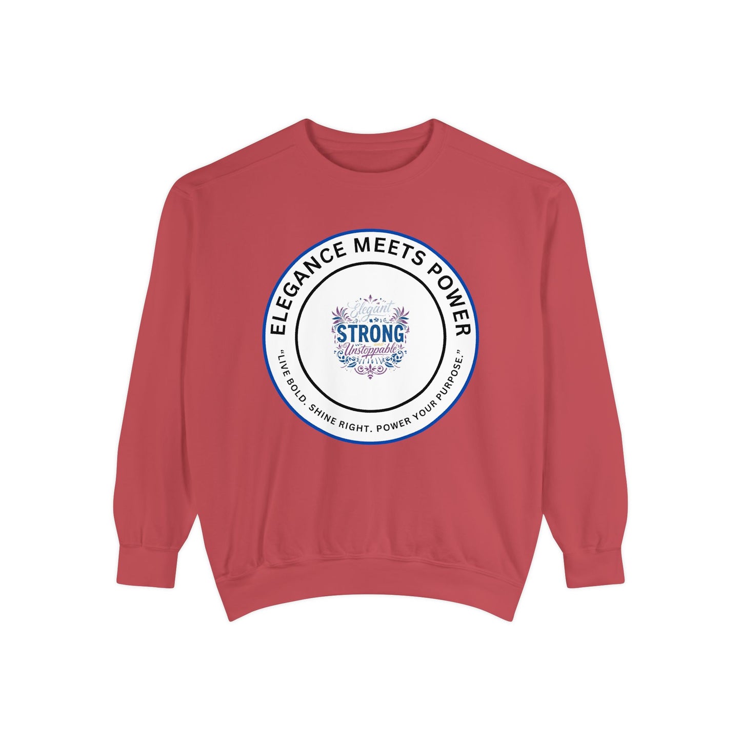 Strong Floral Crest Sweatshirt — "Elegance Meets Power" Crewneck