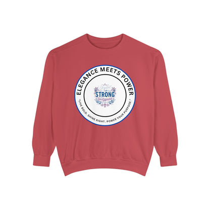Strong Floral Crest Sweatshirt — "Elegance Meets Power" Crewneck