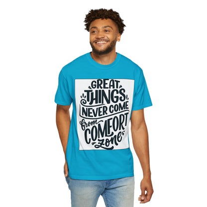 Motivational Tee - "Great Things Never Come From Comfort Zone" Graphic T-Shirt