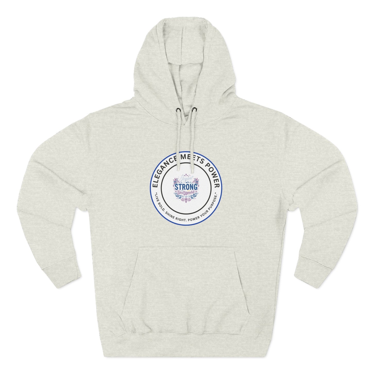 Strong Elegance Hoodie — "Elegance Meets Power" Fleece Pullover