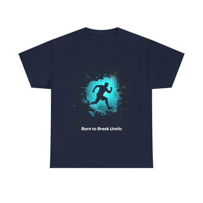 Running T-Shirt — 'Born to Break Limits' Motivational Athletic Tee