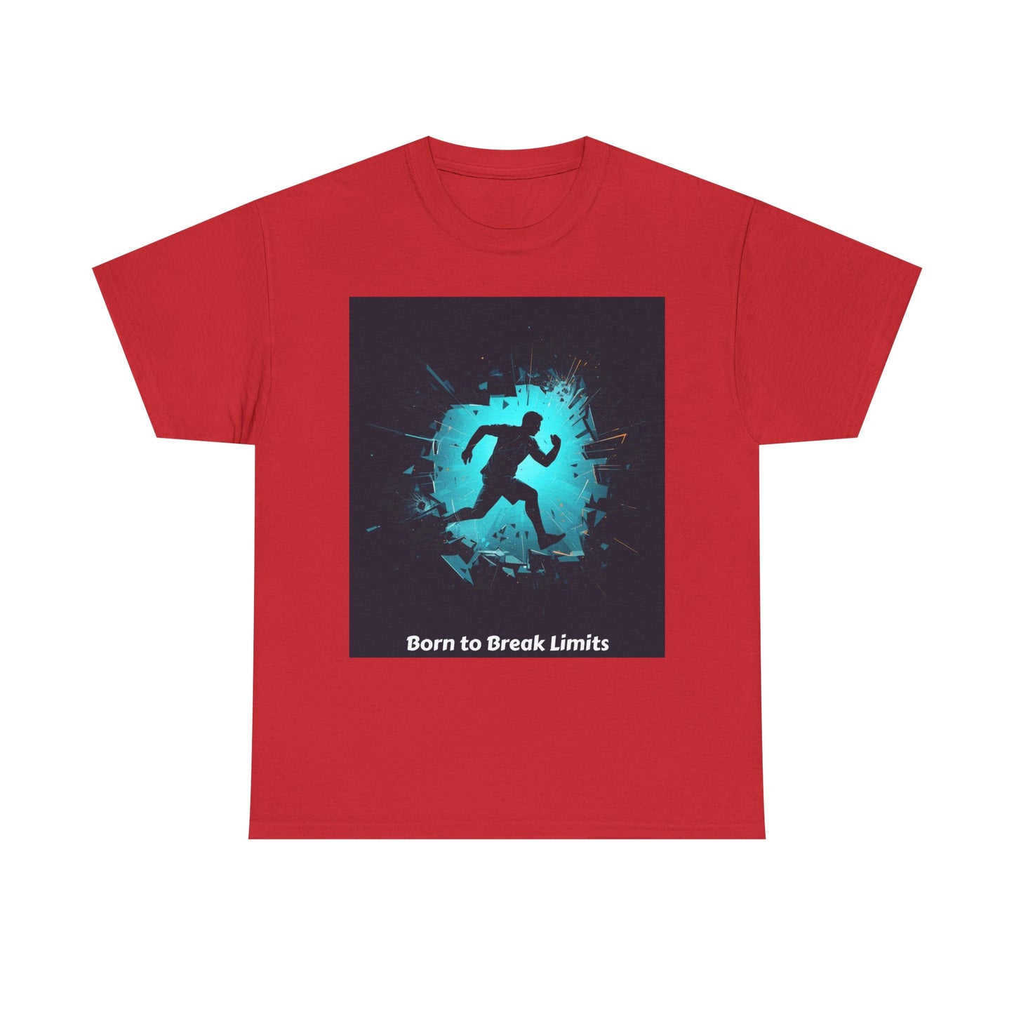 Running T-Shirt — 'Born to Break Limits' Motivational Athletic Tee