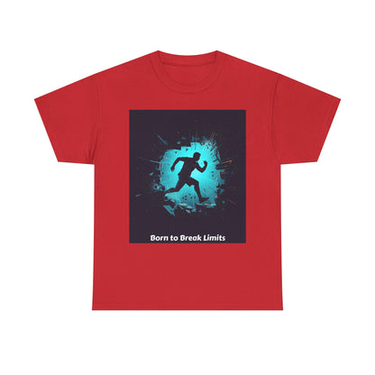 Running T-Shirt — 'Born to Break Limits' Motivational Athletic Tee
