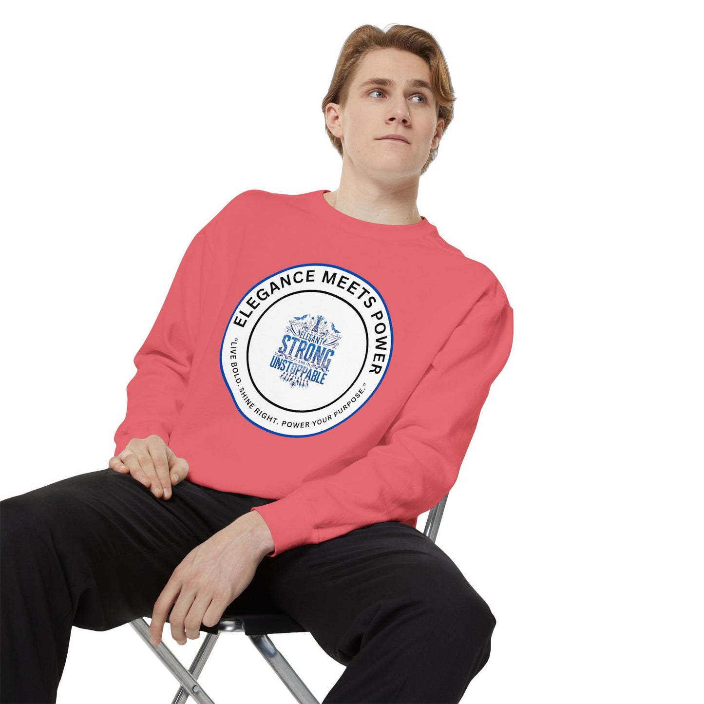 Elegance Meets Power Sweatshirt — "Strong & Gracious" Graphic Crewneck