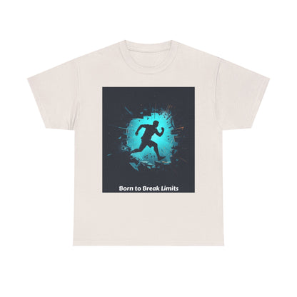 Running T-Shirt — 'Born to Break Limits' Motivational Athletic Tee