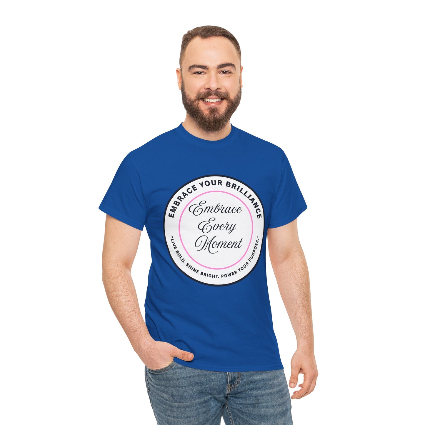 Embrace Your Brilliance Men's Tee — "Embrace Every Moment" Inspirational Graphic Shirt