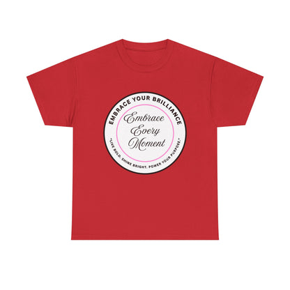 Embrace Your Brilliance Men's Tee — "Embrace Every Moment" Inspirational Graphic Shirt