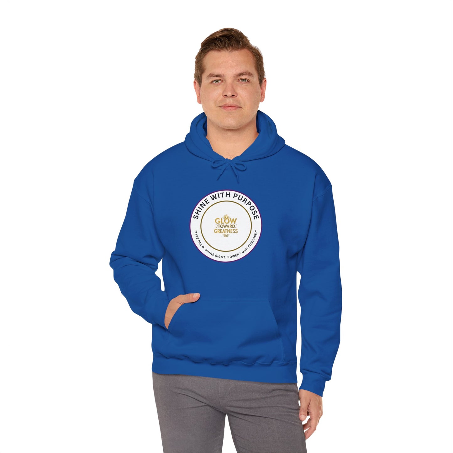 Shine With Purpose Hoodie – "Glow Towards Greatness" Inspirational Pullover