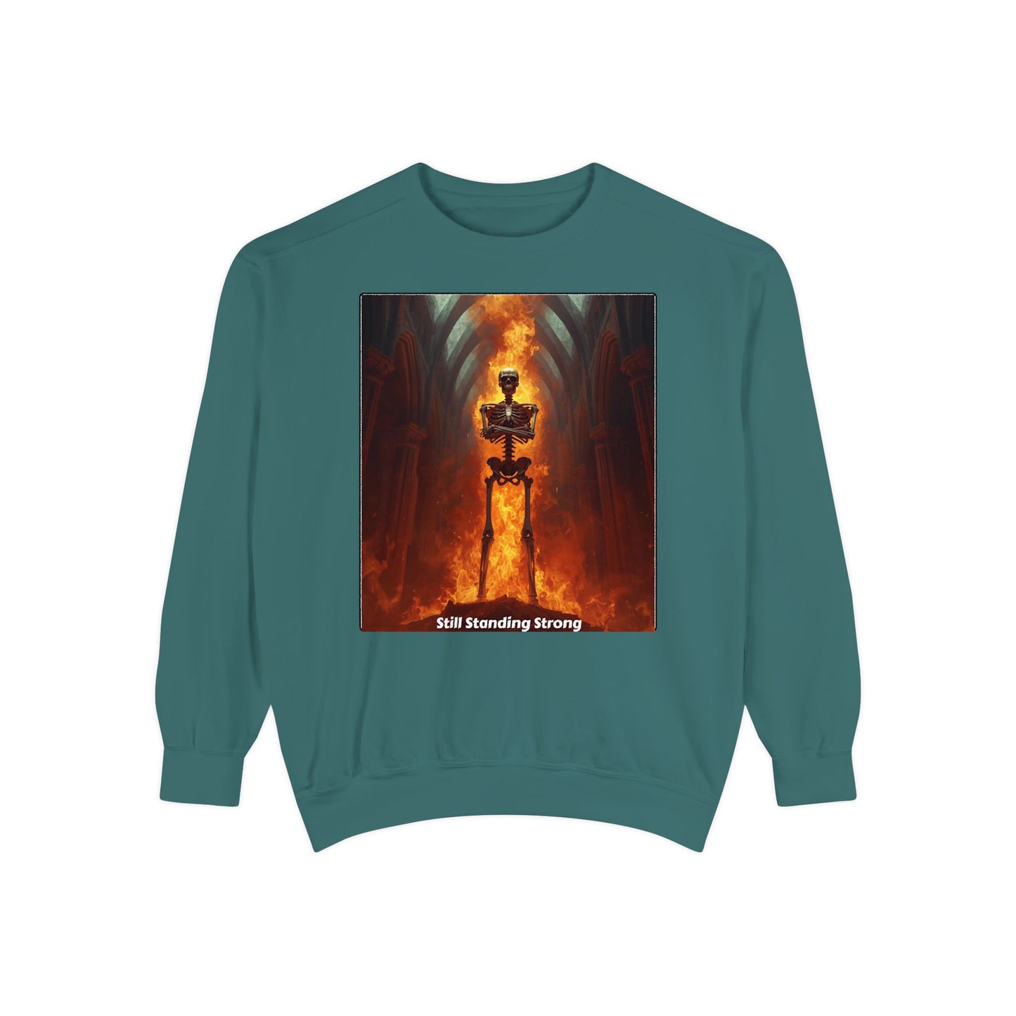 Flaming Sword Cathedral Sweatshirt — Still Standing Strong