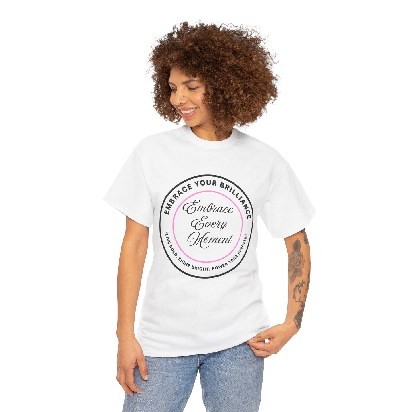 Embrace Your Brilliance Men's Tee — "Embrace Every Moment" Inspirational Graphic Shirt