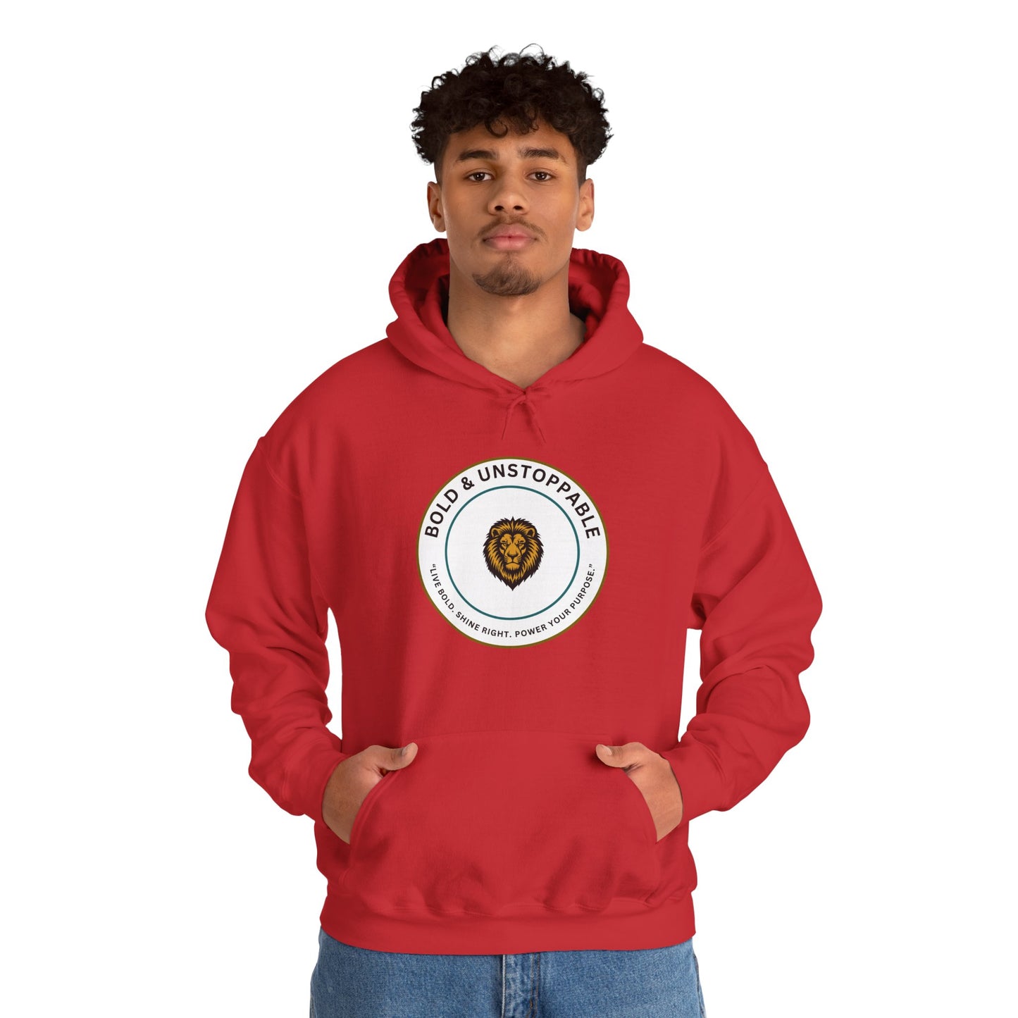 Bold & Unstoppable Lion Hoodie — Inspirational Graphic Pullover