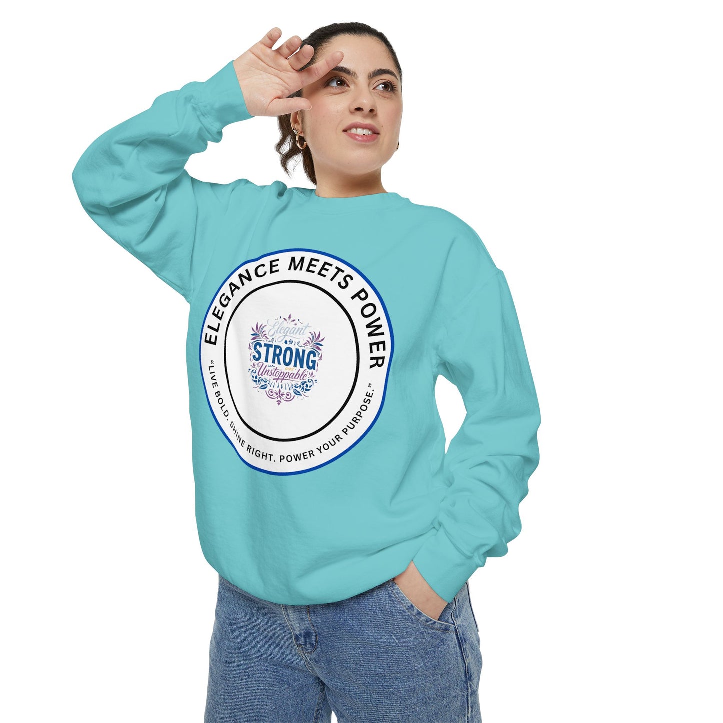 Strong Floral Crest Sweatshirt — "Elegance Meets Power" Crewneck