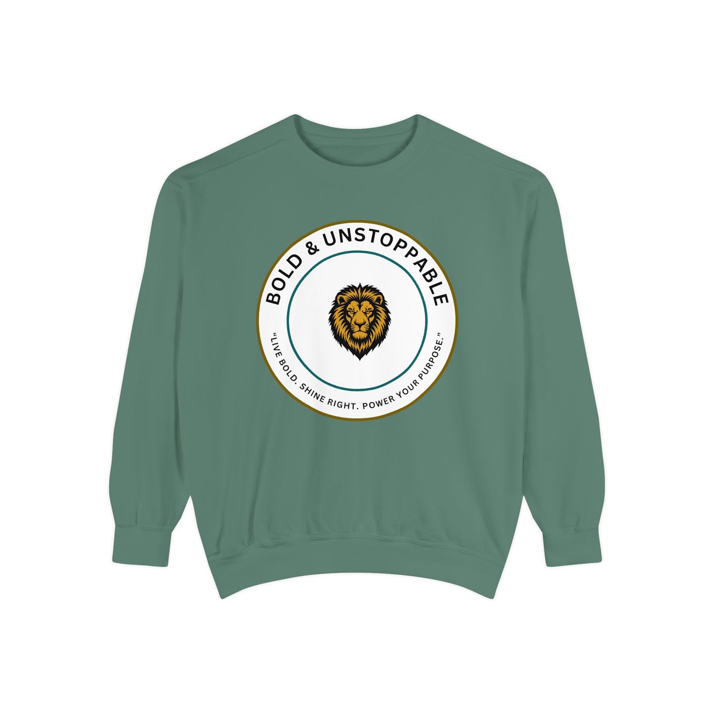 Bold & Unstoppable Lion Sweatshirt — Inspirational Graphic Crewneck