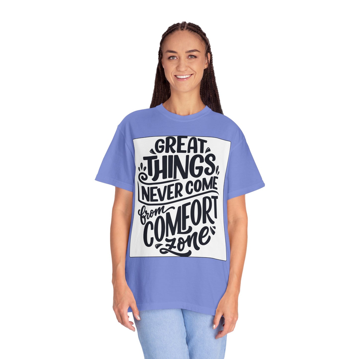 Motivational Tee - "Great Things Never Come From Comfort Zone" Graphic T-Shirt