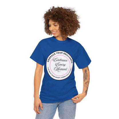 Embrace Your Brilliance Men's Tee — "Embrace Every Moment" Inspirational Graphic Shirt