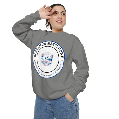 Strong Floral Crest Sweatshirt — "Elegance Meets Power" Crewneck
